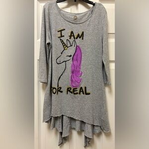 Total Girl Gray Graphic Tee